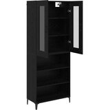 vidaXL Kuhinjski ormarić Zidne Crni hrast 69 5 x 34 x 180 cm Konstruirano drvo | shoptok.hr