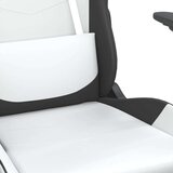  Igralni stol z oporo za noge belo in črno umetno usnje, (21152304) | Shoptok.si