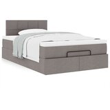 vidaXL Otomanski okvir kreveta s madraca smeđesivi 120x200cm tkanine | shoptok.hr