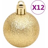  Set božićnih kuglica 112 komada crveni/zeleni/zlatni polistiren | shoptok.hr