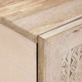 vidaXL Stolić za kavu s vratima Bež 80 x 50 x 40 cm masivno drvo manga | shoptok.hr