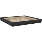 VidaXL Okvir za krevet crni 200 x 200 cm konstruirano drvo VidaXL Okvir za krevet crni 200 x 200 cm konstruirano drvo Slike