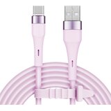  KRUGER&amp;amp;MATZ USB-A na USB-C silikonski kabl za punjenje, dužina 1 m, boja roza, model KM1268-1P Slike