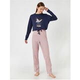Koton Pajama Set - Navy blue - Plain | shoptok.hr