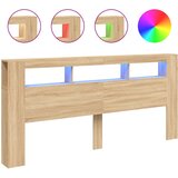 Maison Chic led posteljno vzglavje - vzglavna omarica - nočna omarica sonoma hrast 220x18,5x103,5 cm inž. les, (21711788) Cene