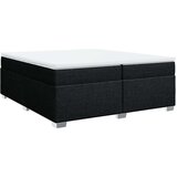 vidaXL Box spring postelja z vzmetnico črn 200x200 cm blago | Shoptok.si