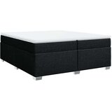 vidaXL Krevet s oprugama i madracem crni 200x200 cm od tkanine | shoptok.hr