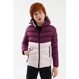 River Club Boy's Water and Windproof Thick Lined Purple-Powder Hooded Coat