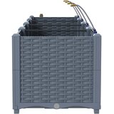  Vrtna saksija 3 pcs Svijetlo siva 120 x 40 x 37,5 cm Plastika | Eponuda.com