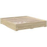  Okvir za krevet s ladicama boja hrasta 200x200 cm drveni | Eponuda.ba