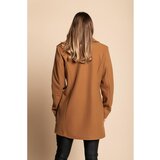 Fenzy Elegantan Kaput S Gumbima I Patentnim Zatvaračem, Boje Deve | shoptok.hr