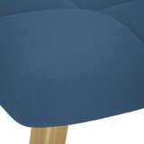 vidaXL Stolica za opuštanje s tabureom od tkanine plava | shoptok.hr