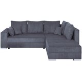 P & B KOTNA SEDEŽNA GARNITURA, rebrasti žamet temno siva | Shoptok.si