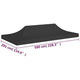  Krov za šator za zabave 6 x 3 m crni 270 g/m² | shoptok.hr