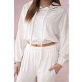 Kesi Velour set with hood ecru | shoptok.hr
