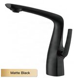 ELITE EDITION Deluxe moderna armatura za kopalniški umivalnik BS1531 | Pipa — Mat črna | Shoptok.si