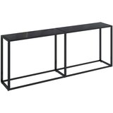 Maison Chic konzolna miza - miza ob steni črna 200x35x75,5 cm kaljeno steklo, (21786436) | Shoptok.si