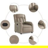 vidaXL Naslanjač kapučino barve umetno usnje, (20927702) | Shoptok.si