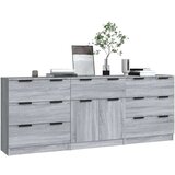 3-delna komoda siva sonoma konstruiran les | Shoptok.si