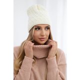  Cap with fleece Kratka K204 ecru Cene