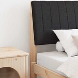  Tapecirani uzglavlje Crna 100 cm Čvrsto borovo drvo | shoptok.hr