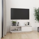 TV ormarić bijeli 110 x 30 x 33,5 cm od masivne borovine | shoptok.hr