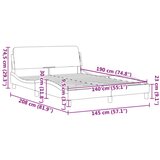  Okvir za krevet s uzglavljem cappuccino 140x190 cm umjetna koža | shoptok.hr
