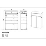 Germania Kremno bela komoda v mat dekorju 80x120x40 cm Lissabon – | Shoptok.si