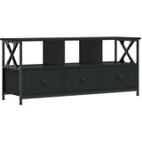 TV ormarić crni 102 x 33 x 45 cm konstruirano drvo i željezo | shoptok.hr