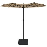  Dvostruki vrtni suncobran smeđesivi 316 x 145 cm | shoptok.hr