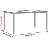  7-dijelni vrtni bistro set od poliratana s jastucima crni | shoptok.hr