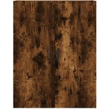  Visoka komoda dimljeni hrast 69 5x34x180 cm konstruiranog drva | shoptok.hr
