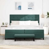  s opruga kutije Tamnozelena 200 x 200 cm Baršun | shoptok.hr