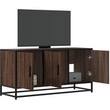 TV ormarić smeđi hrast 100x35x50 cm Konstruirano drvo i metal | shoptok.hr