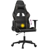  Masažni gaming stol črno in siva umetno usnje, (21378524) | Shoptok.si