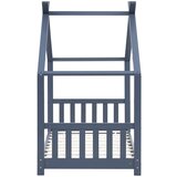  Otroški posteljni okvir siv iz trdne borovine 70x140 cm, (20650796) | Shoptok.si