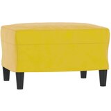 vidaXL Fotelja s tabureom žuta 60 cm baršunasta | shoptok.hr