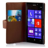 Cadorabo Ohišje, združljivo z Nokia Lumia 925 v sedlo rjave barve - Zaščitni ovitek iz gladkega umetnega usnja in žep za kartice, (20560747) | Shoptok.si