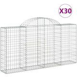  Obokane gabion košare 30kosov 200x30x100/120cm pocinkano železo, (21000485) | Shoptok.si