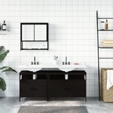  3-dijelni set kupaonskog namještaja crni od konstruiranog drva | shoptok.hr