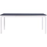 Maison Chic Blagavaonski stol bijelo-sivi 180 x 90 x 73 cm od borovine | shoptok.hr