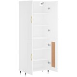  Visoka komoda bijela 69,5x34x180 cm konstruirano drvo | Eponuda.com