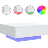 Maison Chic Klubska mizica - kavna mizica - Nizka mizica z LED lučkami bela 80x80x31 cm, (21752110) Cene