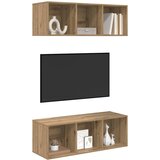  Set TV komoda Zidne 2 pcs Umjetnički hrast 37 x 37 x 107 cm | shoptok.hr