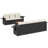 Maison Chic Seti vrtnega pohištva - Vrtna garnitura - Vrtni pohištvo set 8-delna z blazinami črn poli ratan, (21800263) | Shoptok.si
