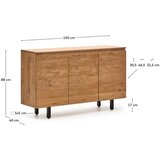 Kave Home Komoda iz masivne akacije v naravni barvi 150x88x40 cm Uxue &amp;ndash; Slike