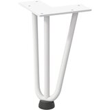  Noge s ukosnicama za stolić za kavu 4 kom. bijele 20 cm, puni čelik | shoptok.hr