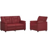  Set sofe 2 pcs Vinska crvena Umjetna koža | shoptok.hr