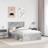  Konstrukcija postelje Beton 120 x 200 cm Masivno borovo les, (5000103794) | Shoptok.si