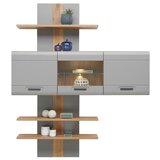 Mömax stenski regal auris, barva hrasta, siva | Shoptok.si